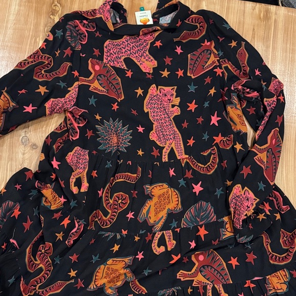 Farm Rio Animal Sky Maxi Dress Button-Up - Picture 7 of 11